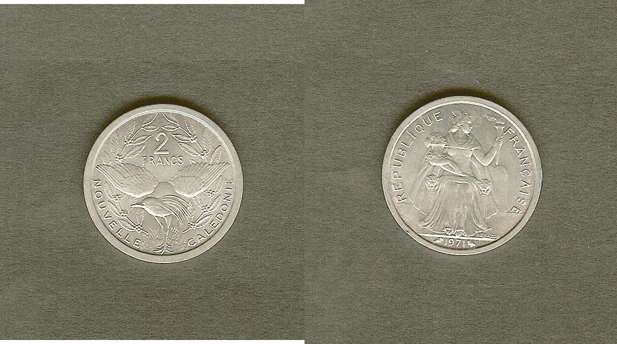 NOUVELLE CALÉDONIE 2 Francs 1971 Paris  FDC